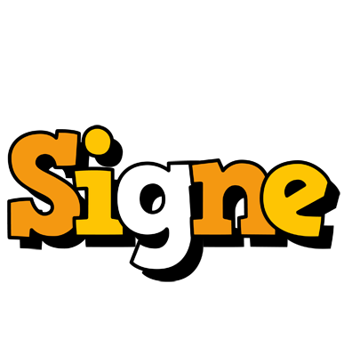 Signe cartoon logo