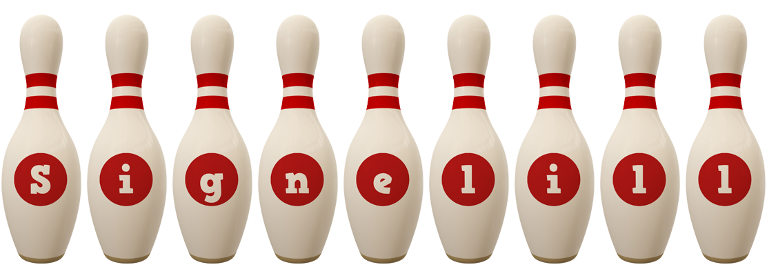 Signelill bowling-pin logo