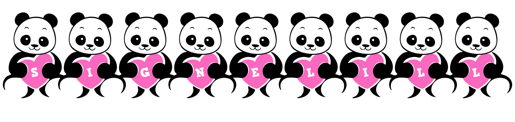 Signelill love-panda logo
