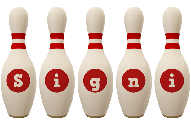 Signi bowling-pin logo