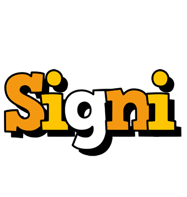 Signi cartoon logo