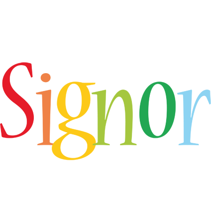 Signor birthday logo