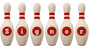 Signor bowling-pin logo