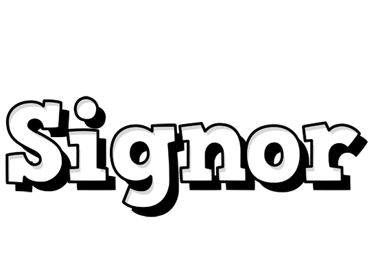 Signor snowing logo