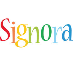 Signora birthday logo