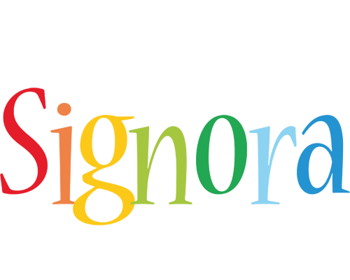 Signora birthday logo