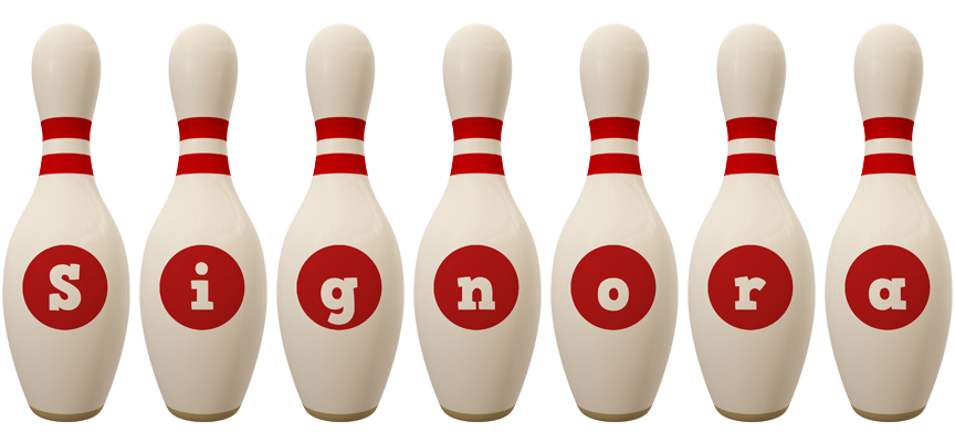 Signora bowling-pin logo