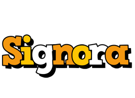 Signora cartoon logo