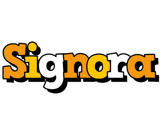 Signora cartoon logo