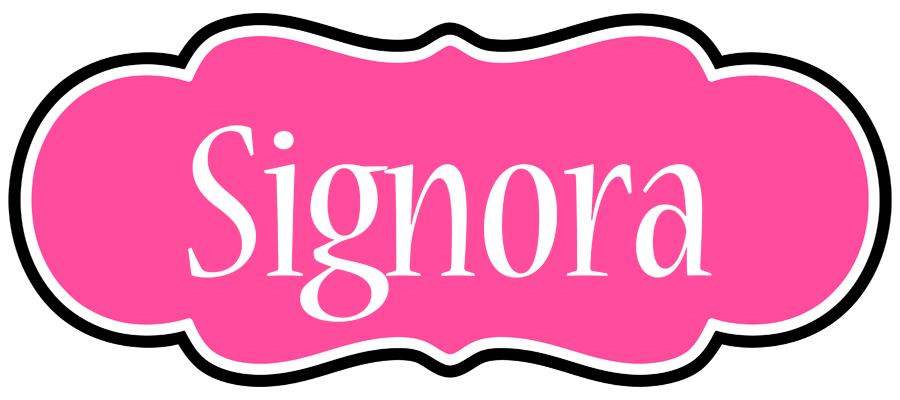 Signora invitation logo
