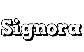 Signora snowing logo