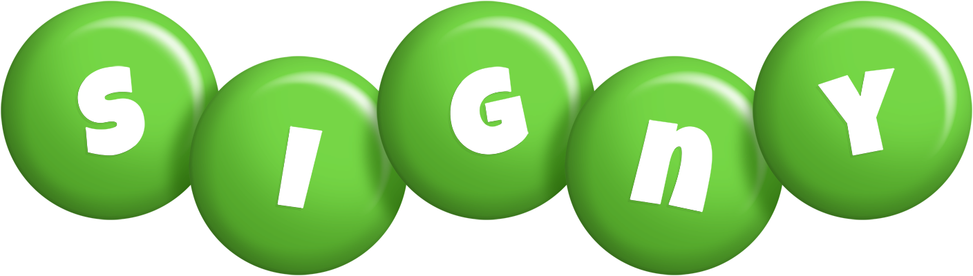 Signy candy-green logo