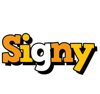 Signy cartoon logo