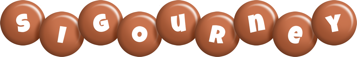 Sigourney candy-brown logo