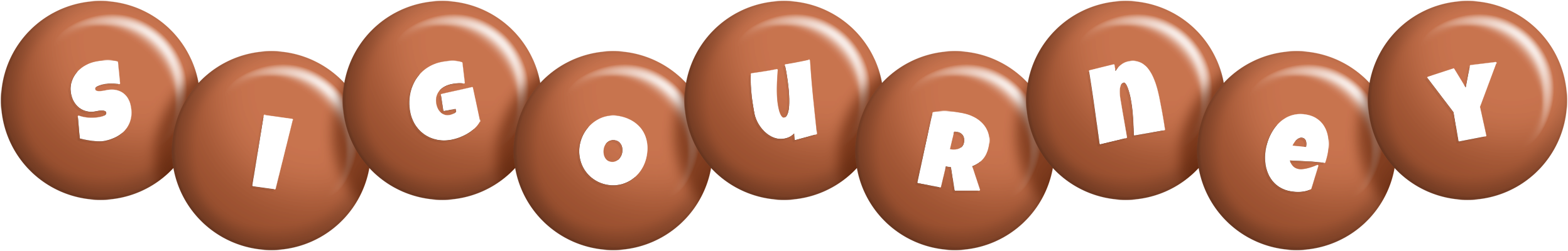 Sigourney candy-brown logo