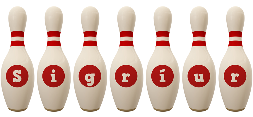 Sigríður bowling-pin logo
