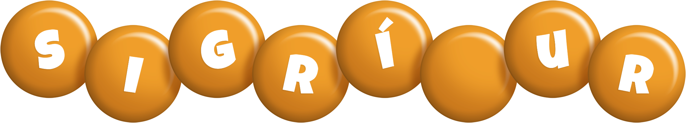 Sigríður candy-orange logo