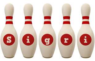 Sigri bowling-pin logo