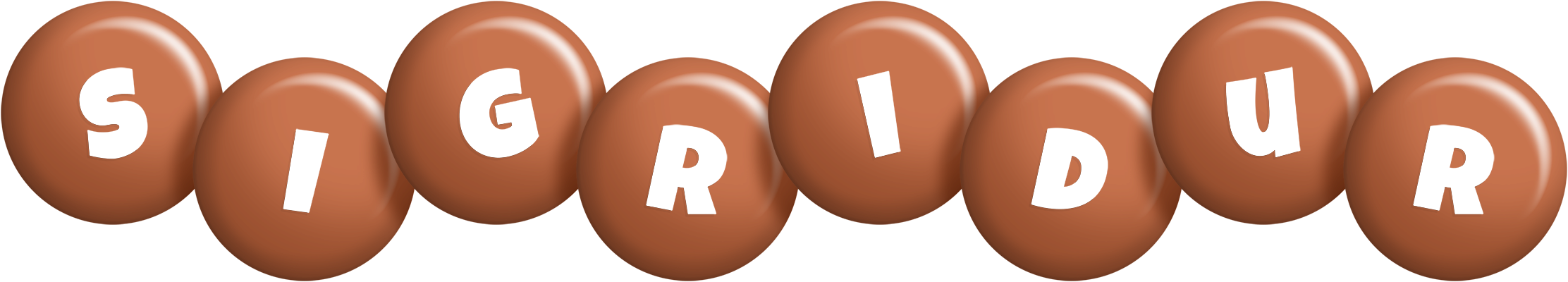 Sigridur candy-brown logo