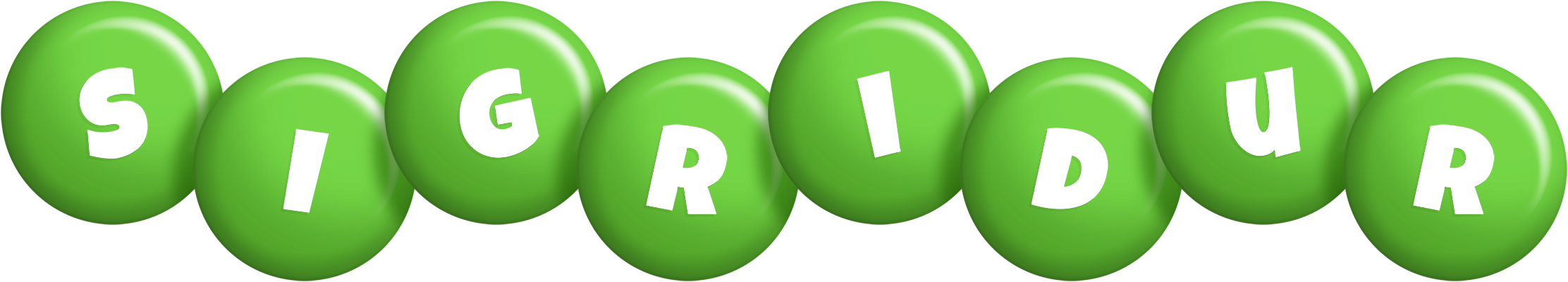 Sigridur candy-green logo