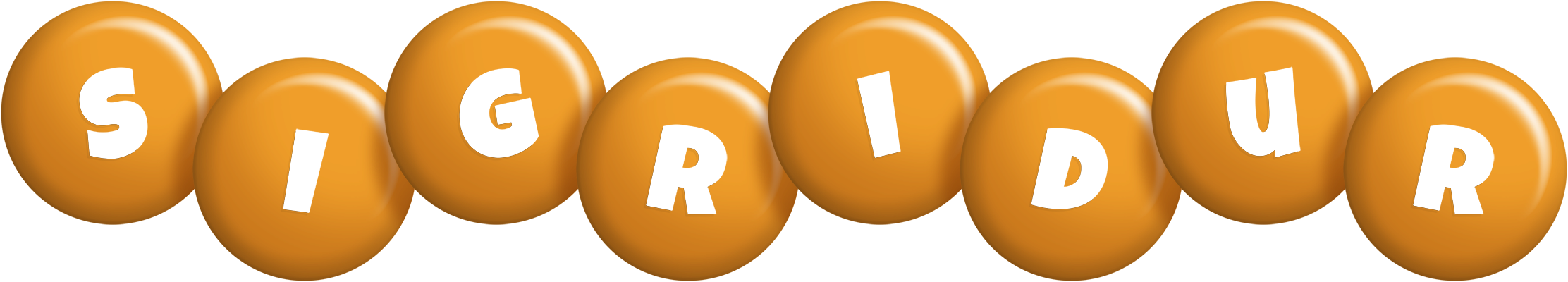 Sigridur candy-orange logo