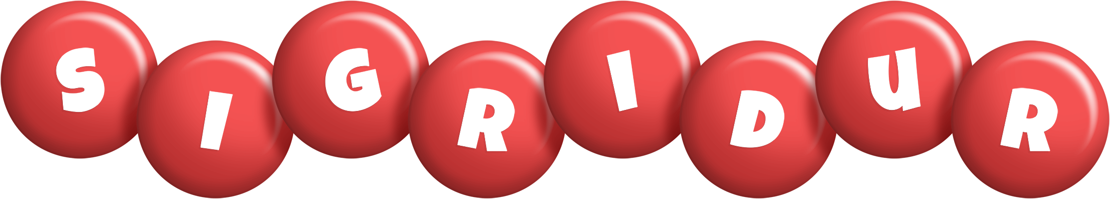 Sigridur candy-red logo