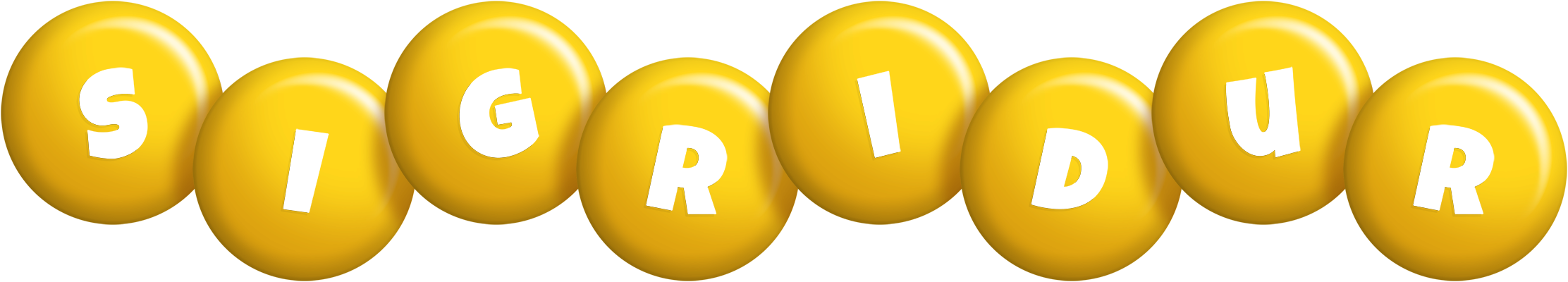 Sigridur candy-yellow logo
