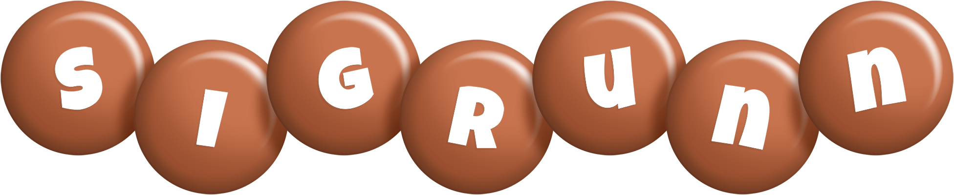Sigrunn candy-brown logo