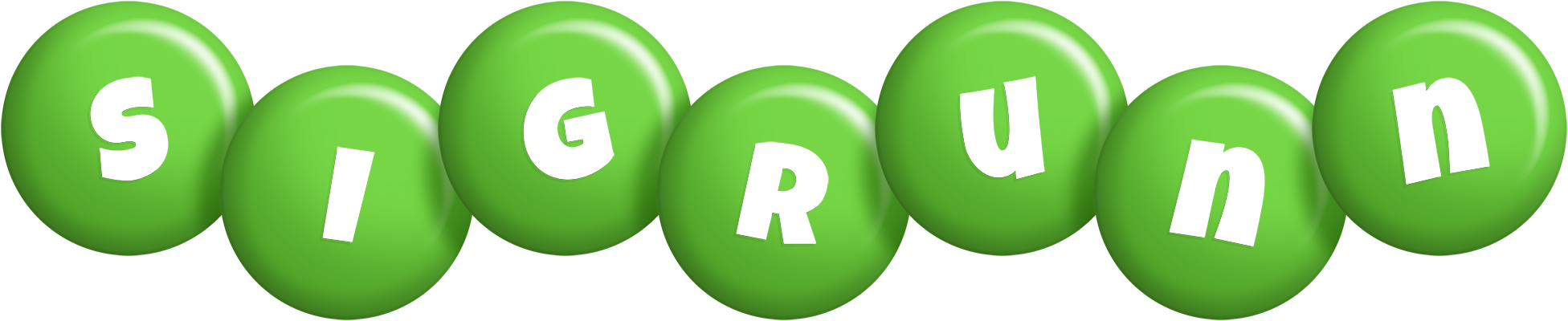 Sigrunn candy-green logo