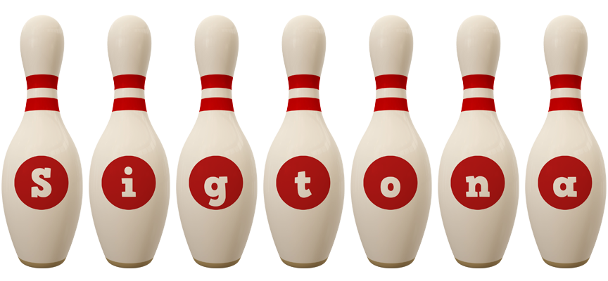 Sigtona bowling-pin logo