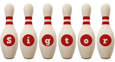 Sigtor bowling-pin logo