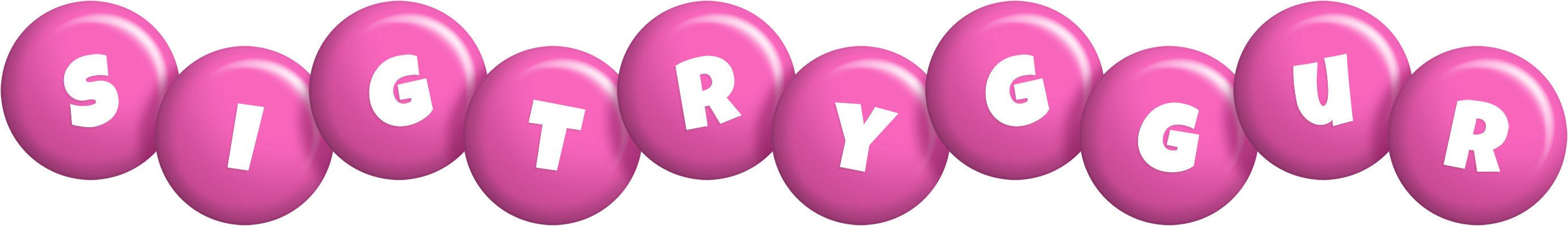 Sigtryggur candy-pink logo