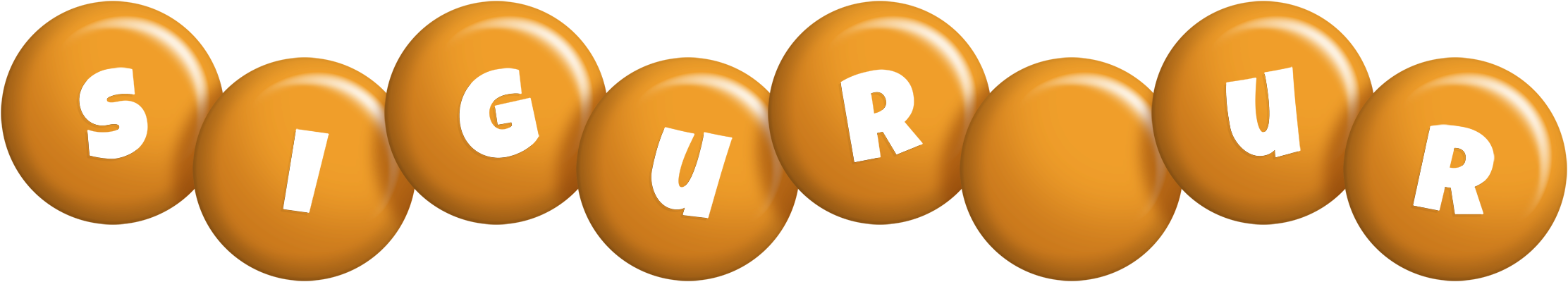 Sigurður candy-orange logo