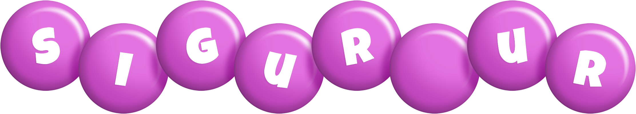 Sigurður candy-purple logo