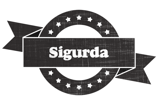Sigurda grunge logo