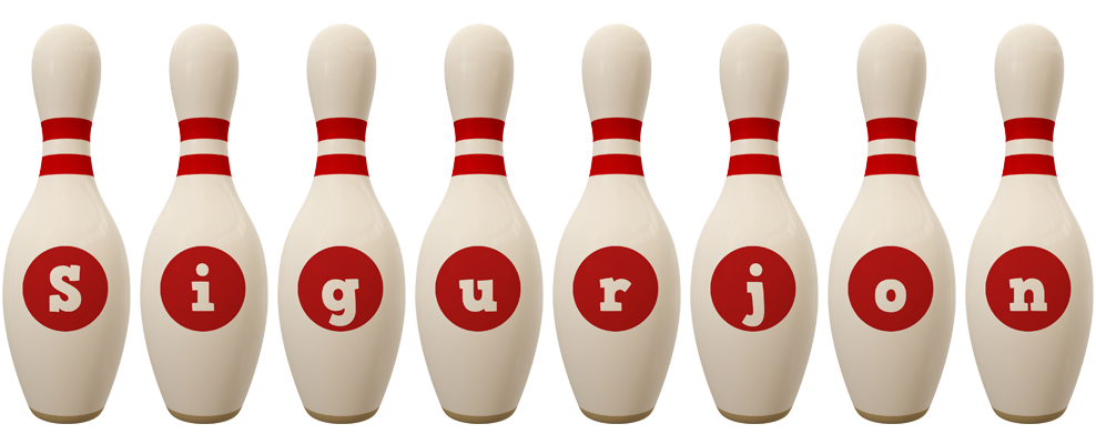 Sigurjon bowling-pin logo