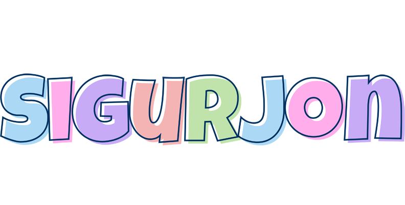 Sigurjon pastel logo