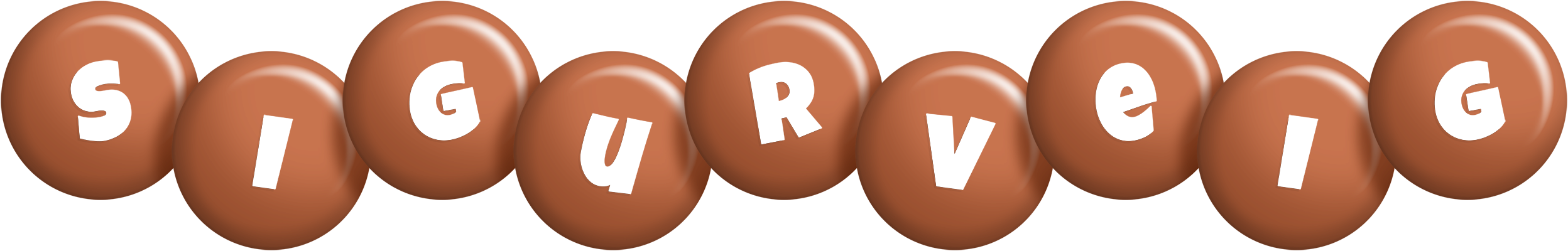 Sigurveig candy-brown logo