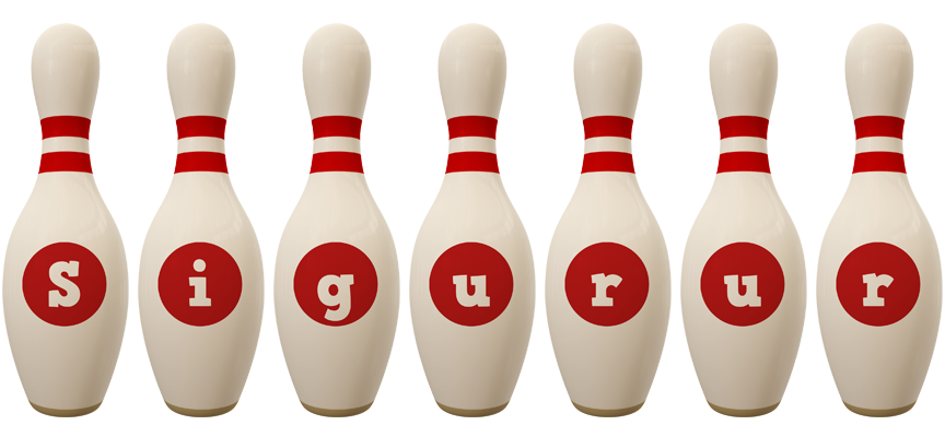 Sigurður bowling-pin logo