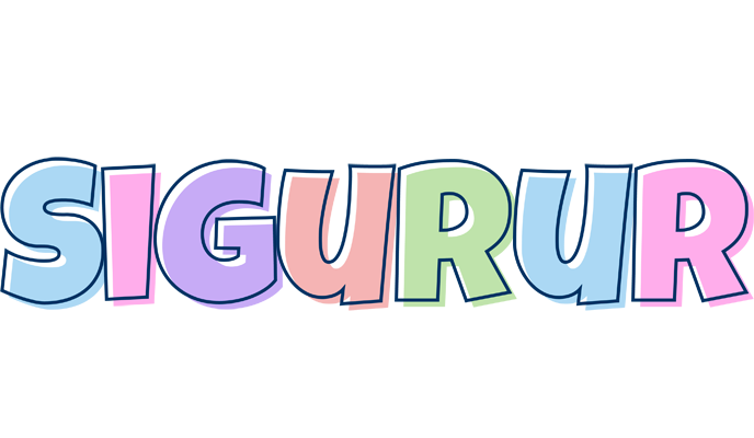 Sigurður pastel logo