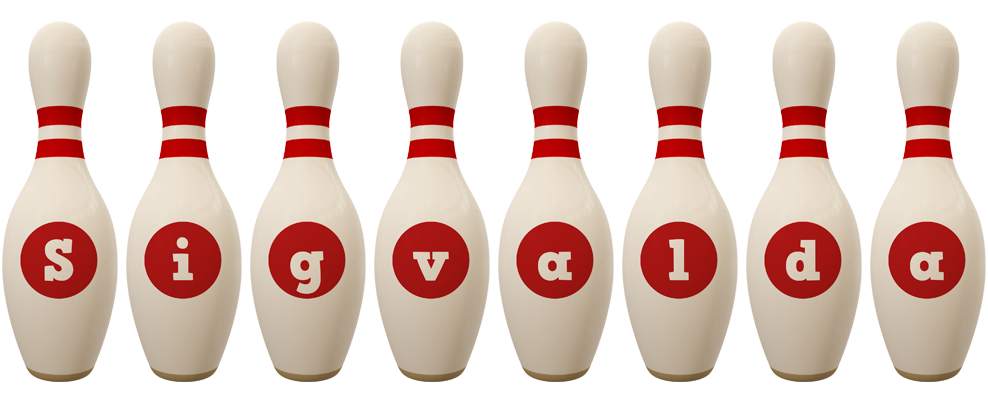 Sigvalda bowling-pin logo