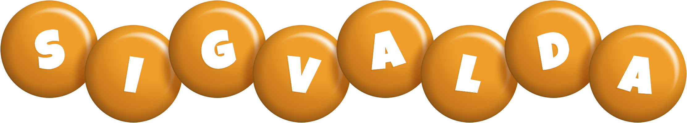 Sigvalda candy-orange logo