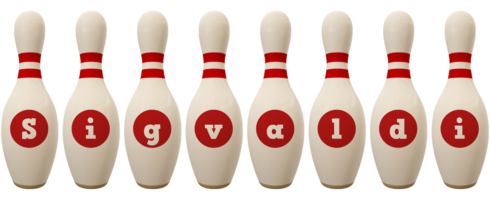 Sigvaldi bowling-pin logo