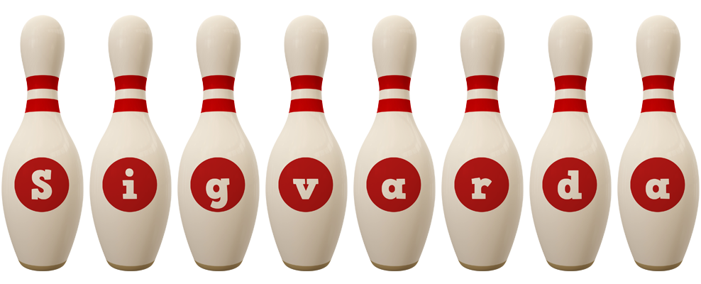 Sigvarda bowling-pin logo