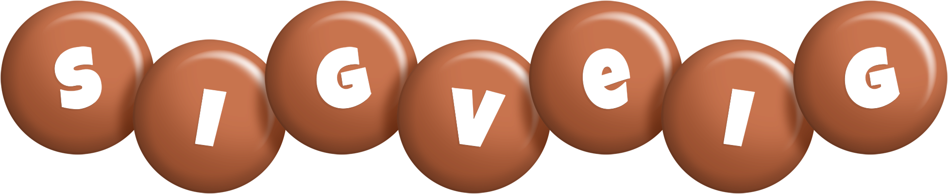 Sigveig candy-brown logo