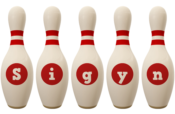 Sigyn bowling-pin logo