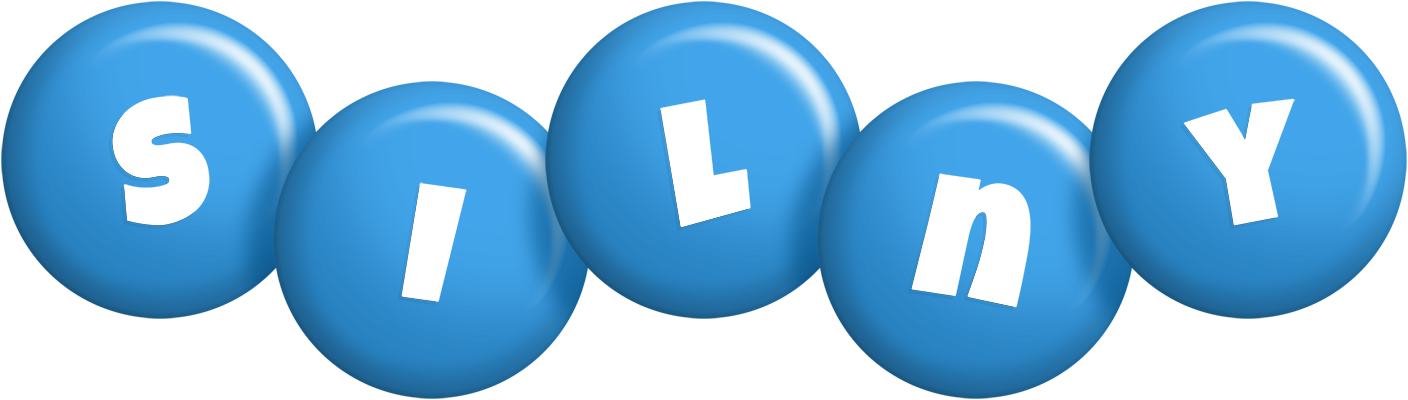 Silny candy-blue logo