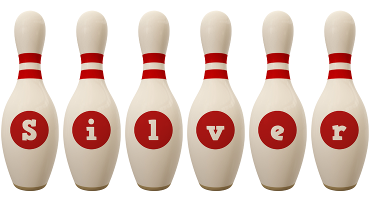 Silver bowling-pin logo