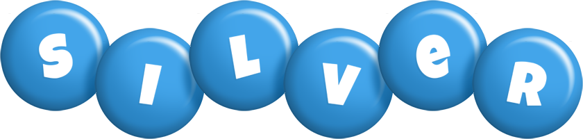 Silver candy-blue logo