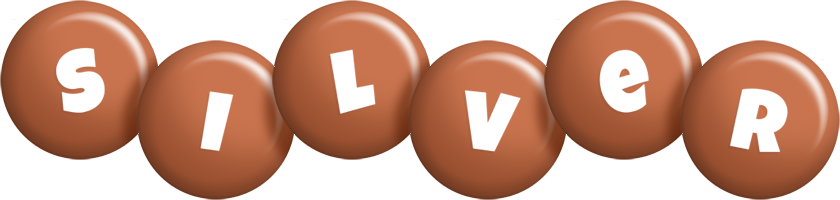 Silver candy-brown logo